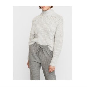 Express Cozy Cropped Mock Neck Sweater
